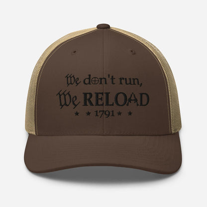 We Reload Snapback Trucker Cap - Casual Style for gun rights Supporters - SKULLFURY MERCH