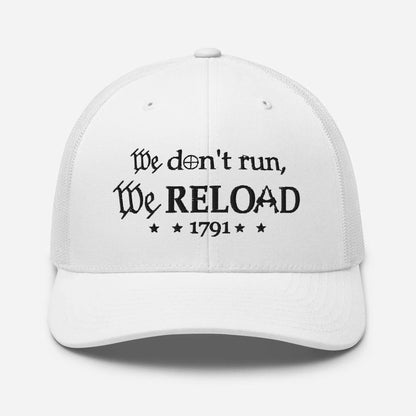 We Reload Snapback Trucker Cap - Casual Style for gun rights Supporters - SKULLFURY MERCH