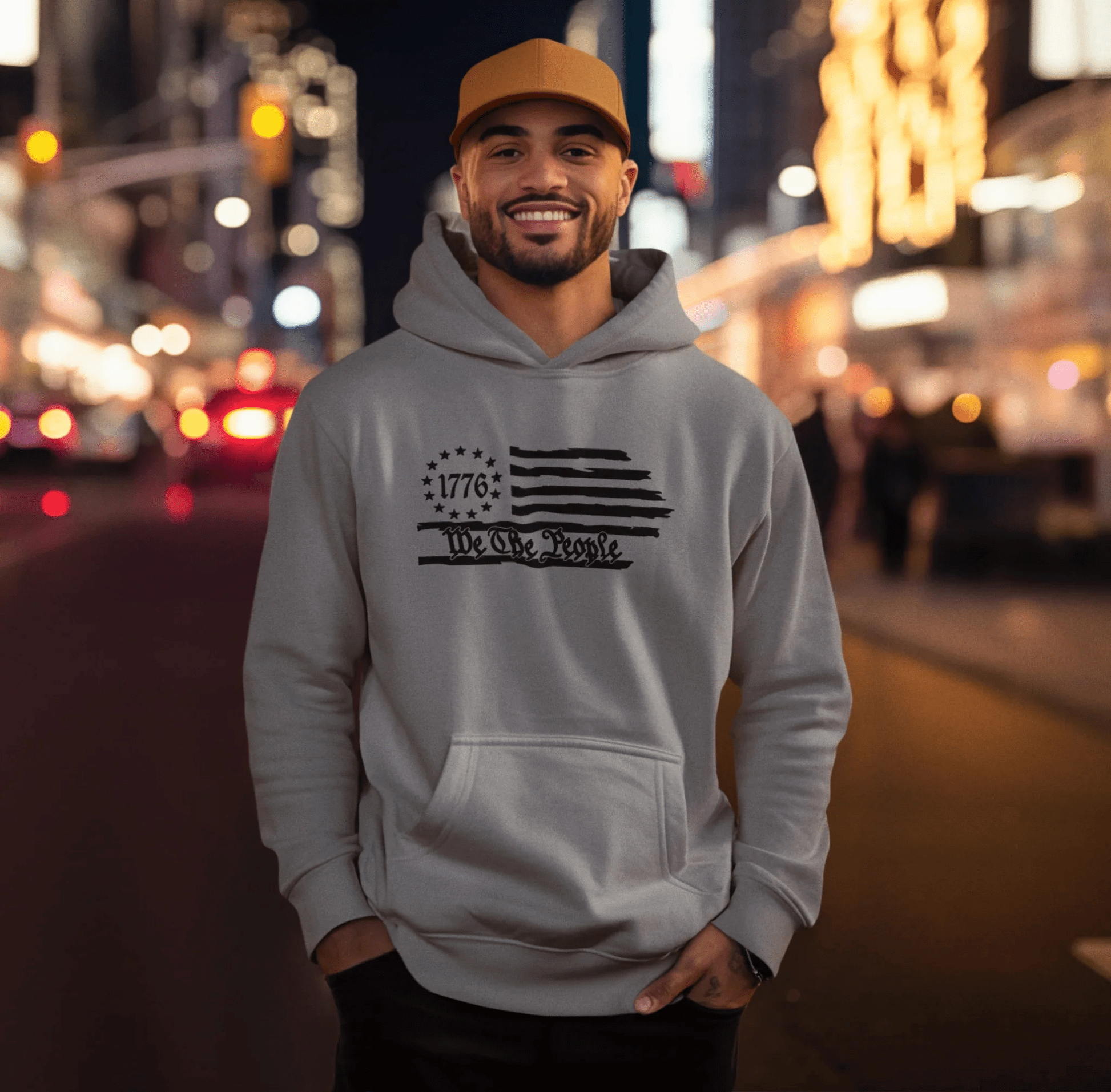 We The People 1776 Flag Patriotic Unisex Hoodie, Freedom & Liberty Sweatshirt, American Flag Hooded Sweatshirt, - SKULLFURY MERCH