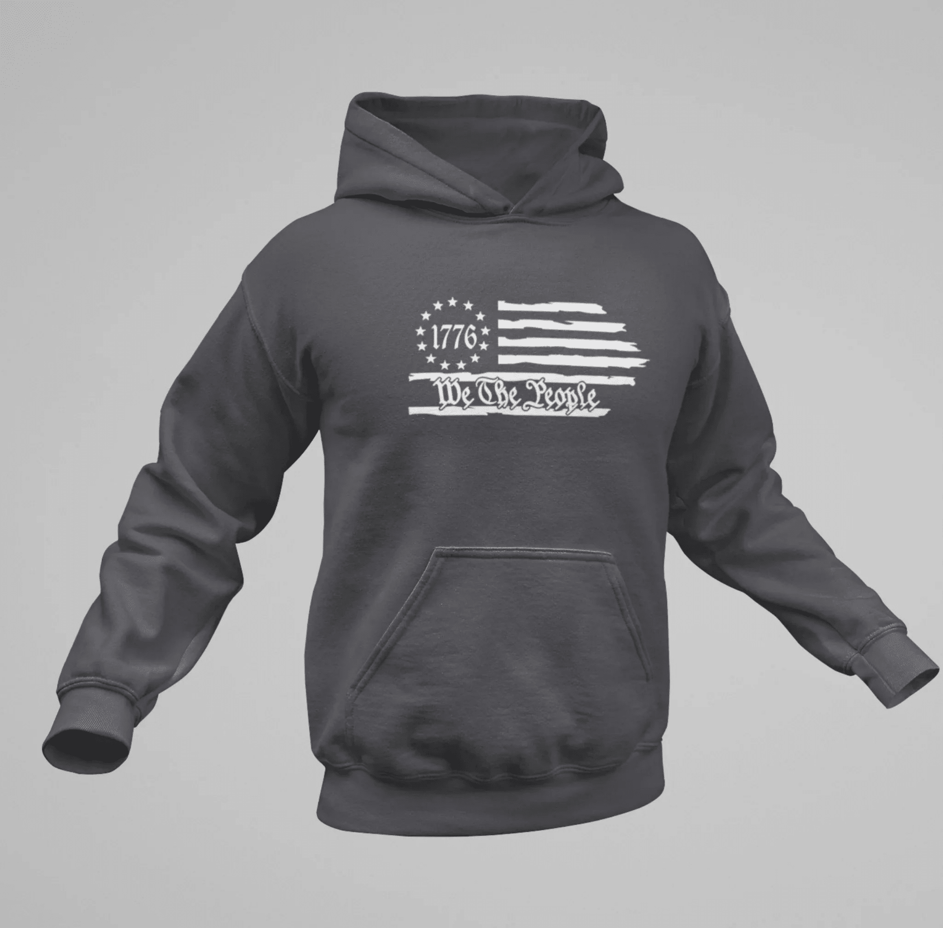 We The People 1776 Flag Patriotic Unisex Hoodie, Freedom & Liberty Sweatshirt, American Flag Hooded Sweatshirt, - SKULLFURY MERCH