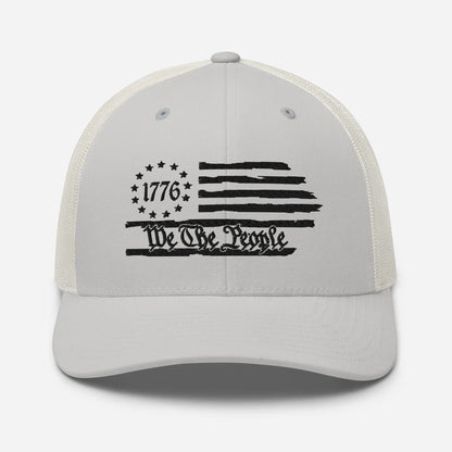 We The People 1776 Trucker Hat USA, American Flag Snapback Trucker Cap - SKULLFURY MERCH
