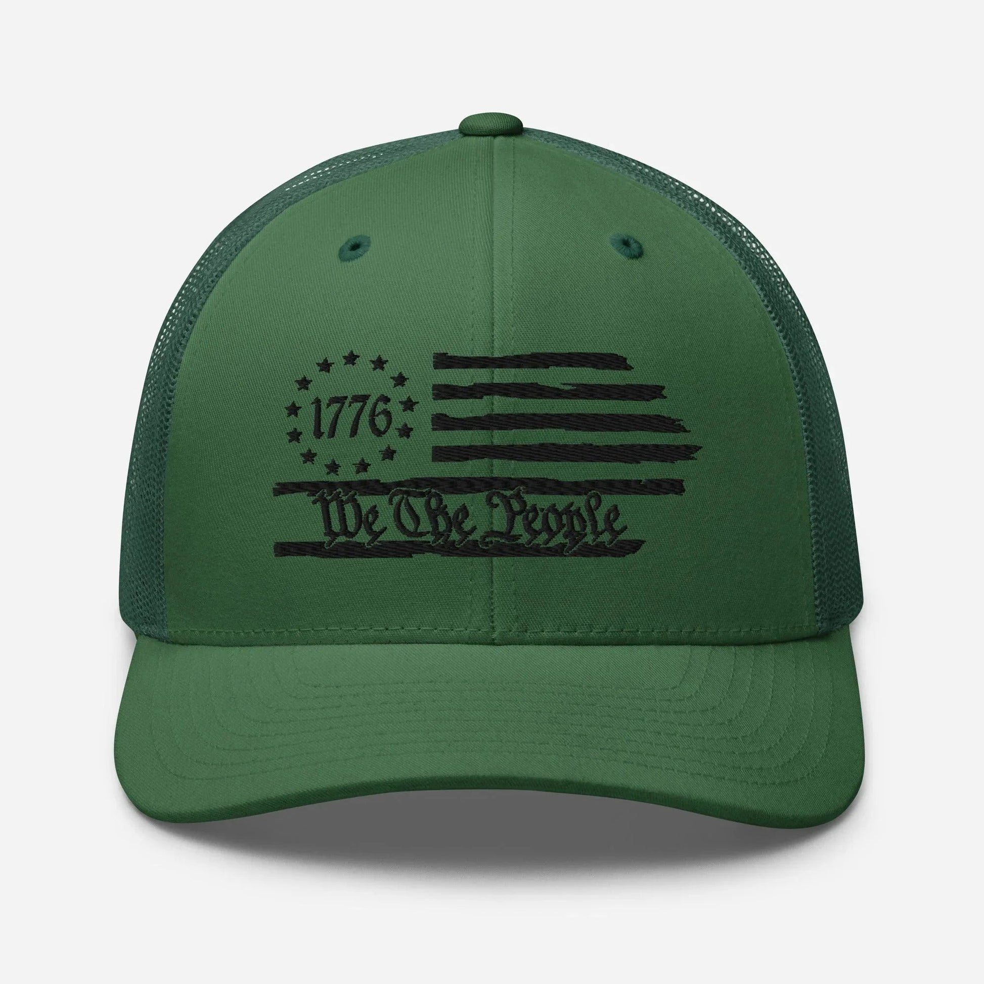 We The People 1776 Trucker Hat USA, American Flag Snapback Trucker Cap - SKULLFURY MERCH