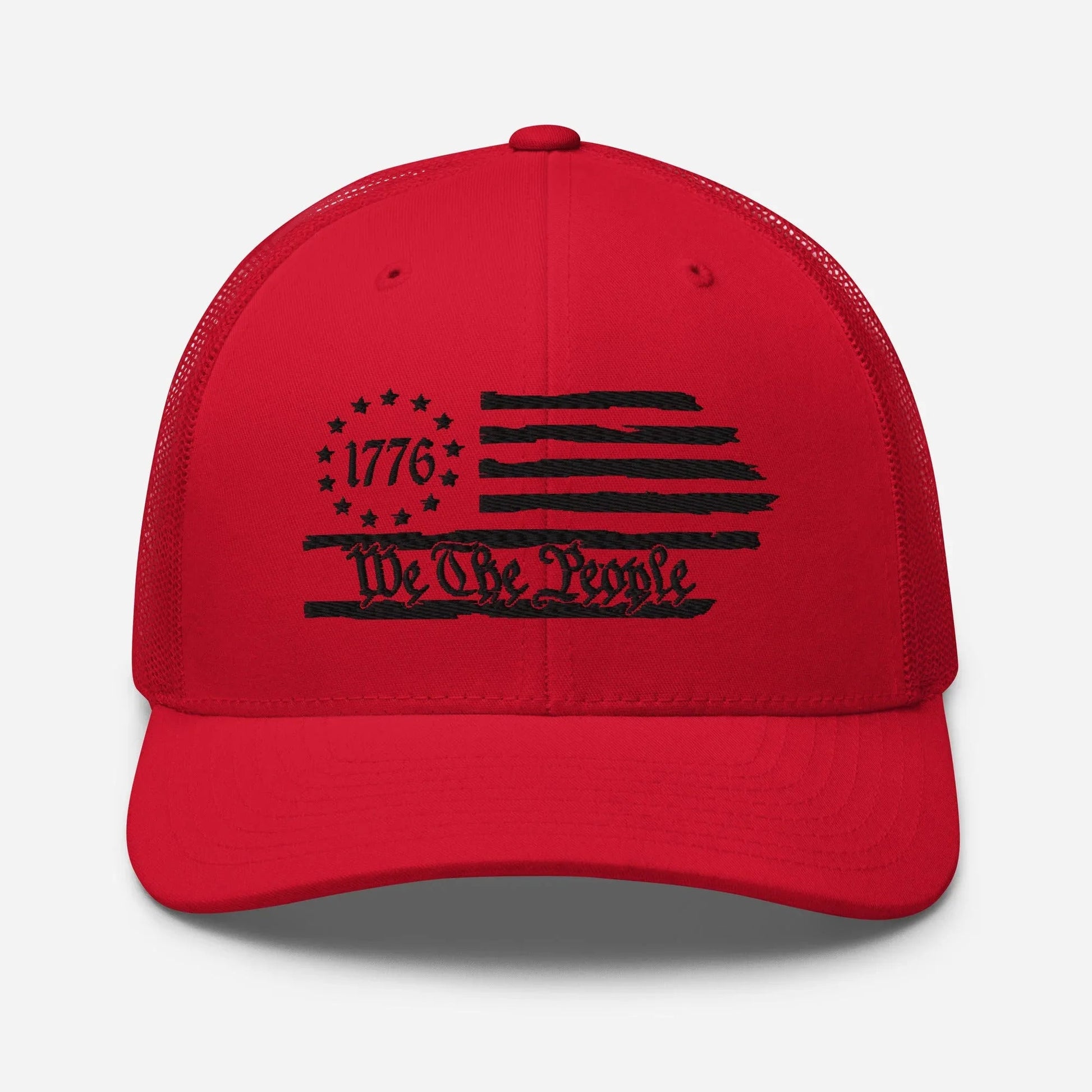 We The People 1776 Trucker Hat USA, American Flag Snapback Trucker Cap - SKULLFURY MERCH