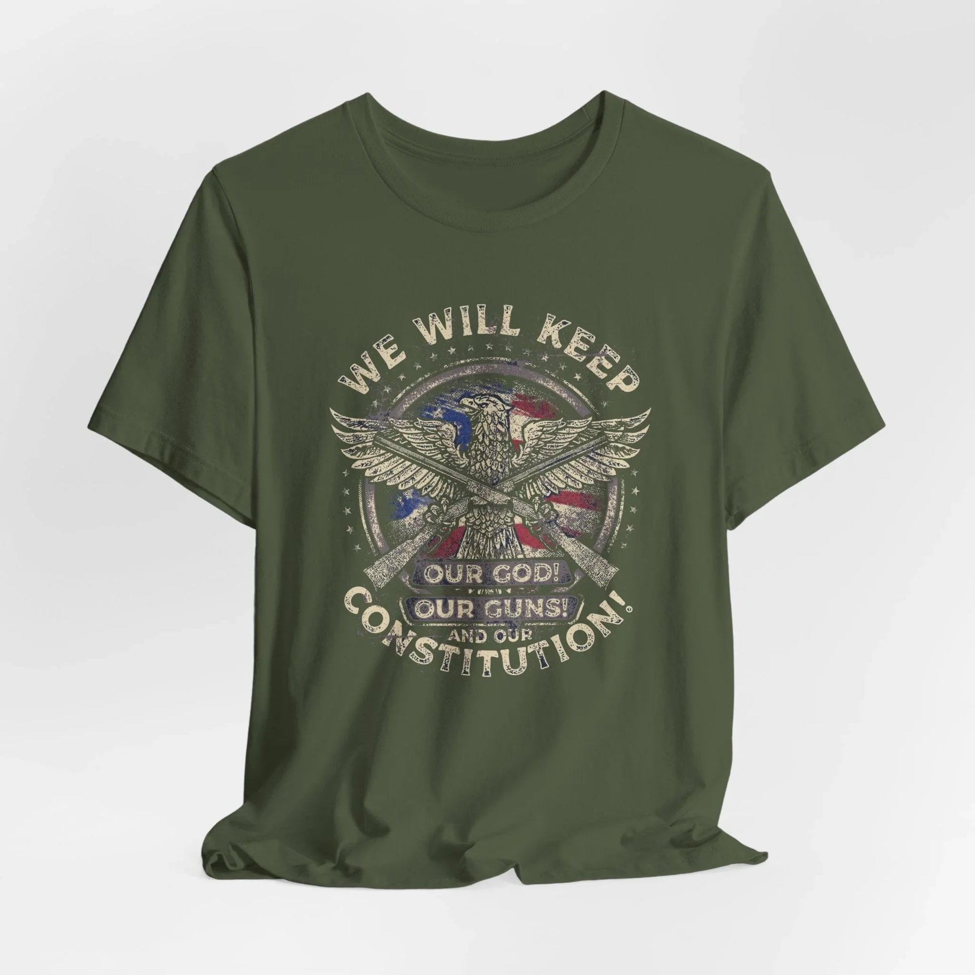 We Will Keep Our Guns God Constitution T-Shirt, American Pride Shirt, USA Patriot Apparel, Freedom Tee - SKULLFURY MERCH
